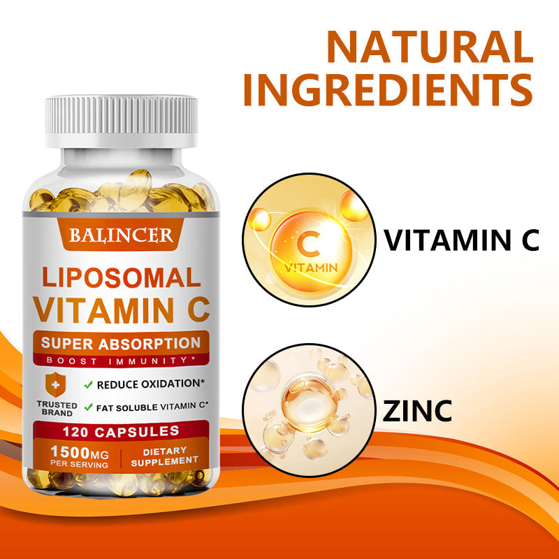Liposomal Vitamin C with Zinc Capsules, 120 Count