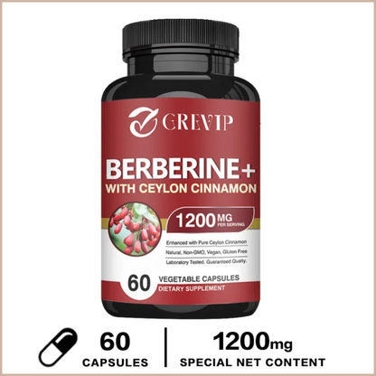 Berberine 1200mg with Ceylon Cinnamon Capsules, 60 Count