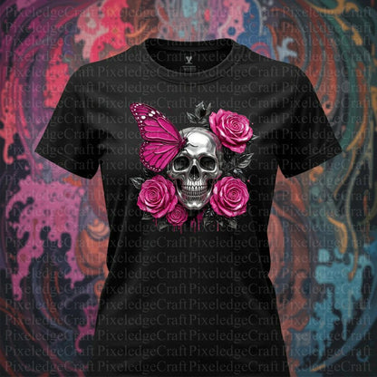 Gothic Floral Skulls Bees PNG Bundle | Special Effects, 300 DPI (Digital Download)